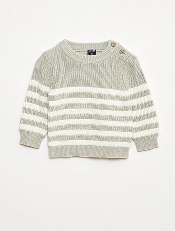 Pull à rayures en coton
