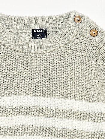 Pull à rayures en coton