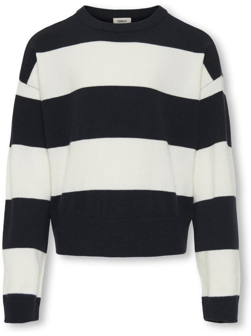 Pull à Rayures Fille Kids ONLY Noir - Kiabi