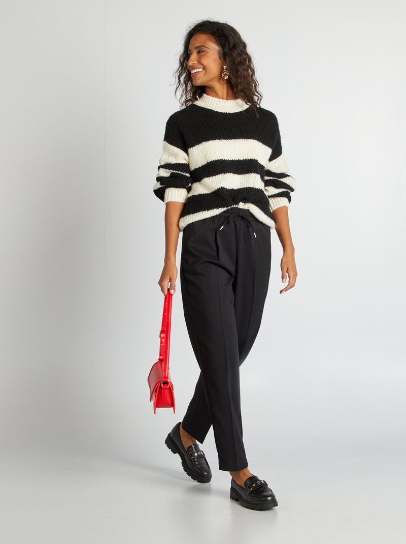 Pull à rayures 'JDY' Noir/blanc - Kiabi