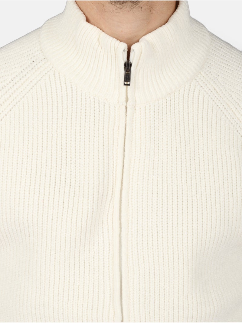 Pull à zip - Kenzarro Blanc - Kiabi