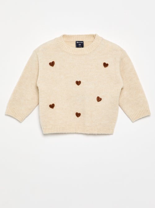 Pull avec animations 'cœurs' - Kiabi