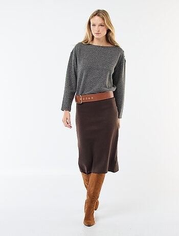 Pull avec boutons fantaisies dorés à l'épaule