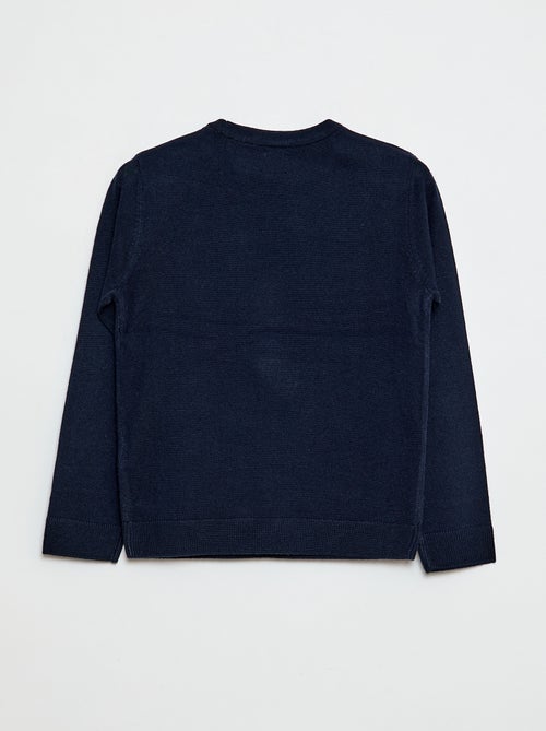 Pull avec 'cerf' imprimé  + pompon - Kiabi