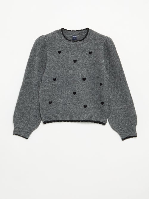 Pull avec 'Cœurs' devant - Kiabi