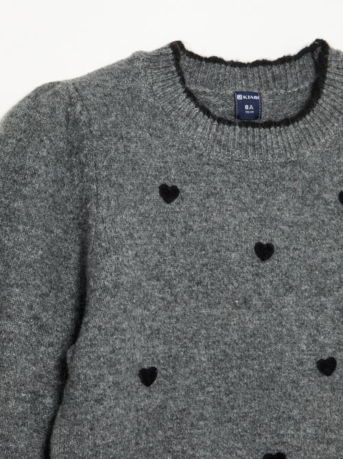Pull avec 'Cœurs' devant - Kiabi