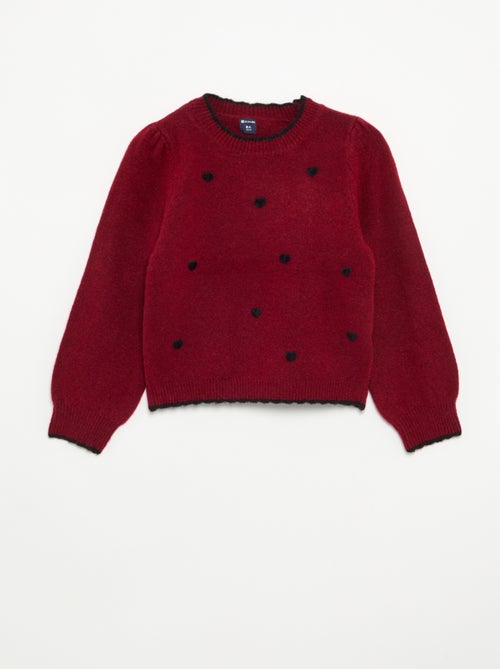 Pull avec 'Cœurs' devant - Kiabi
