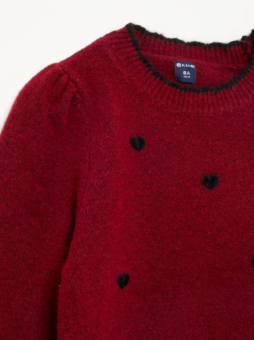 Pull avec 'Cœurs' devant - Kiabi