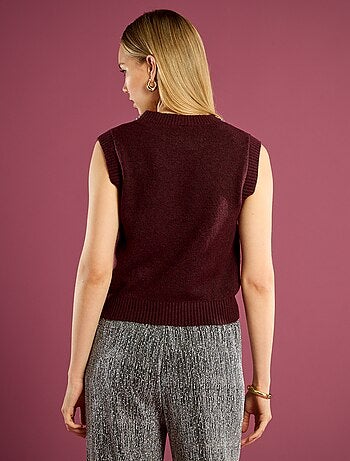 Pull avec col à bijoux sans manches