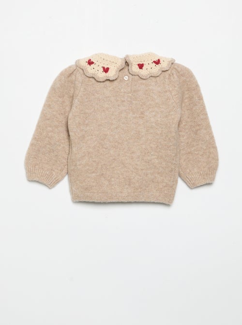 Pull avec col fantaisie - Kiabi
