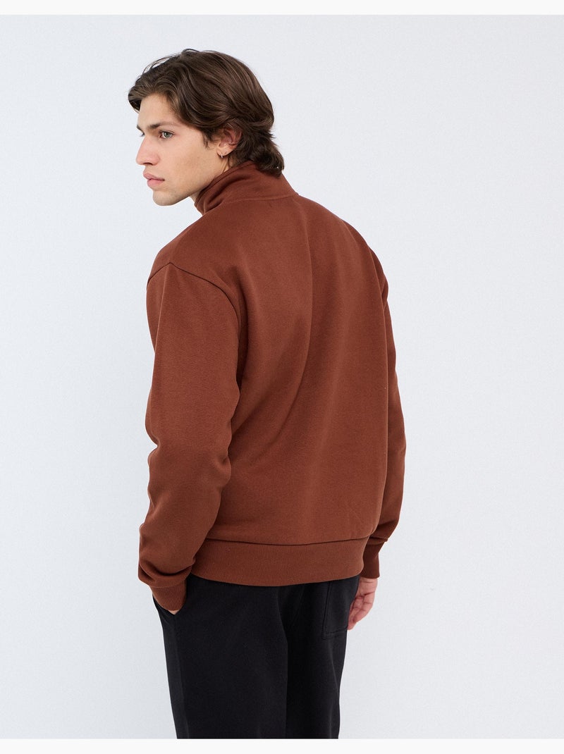 Pull avec col, mo fashion Marron - Kiabi