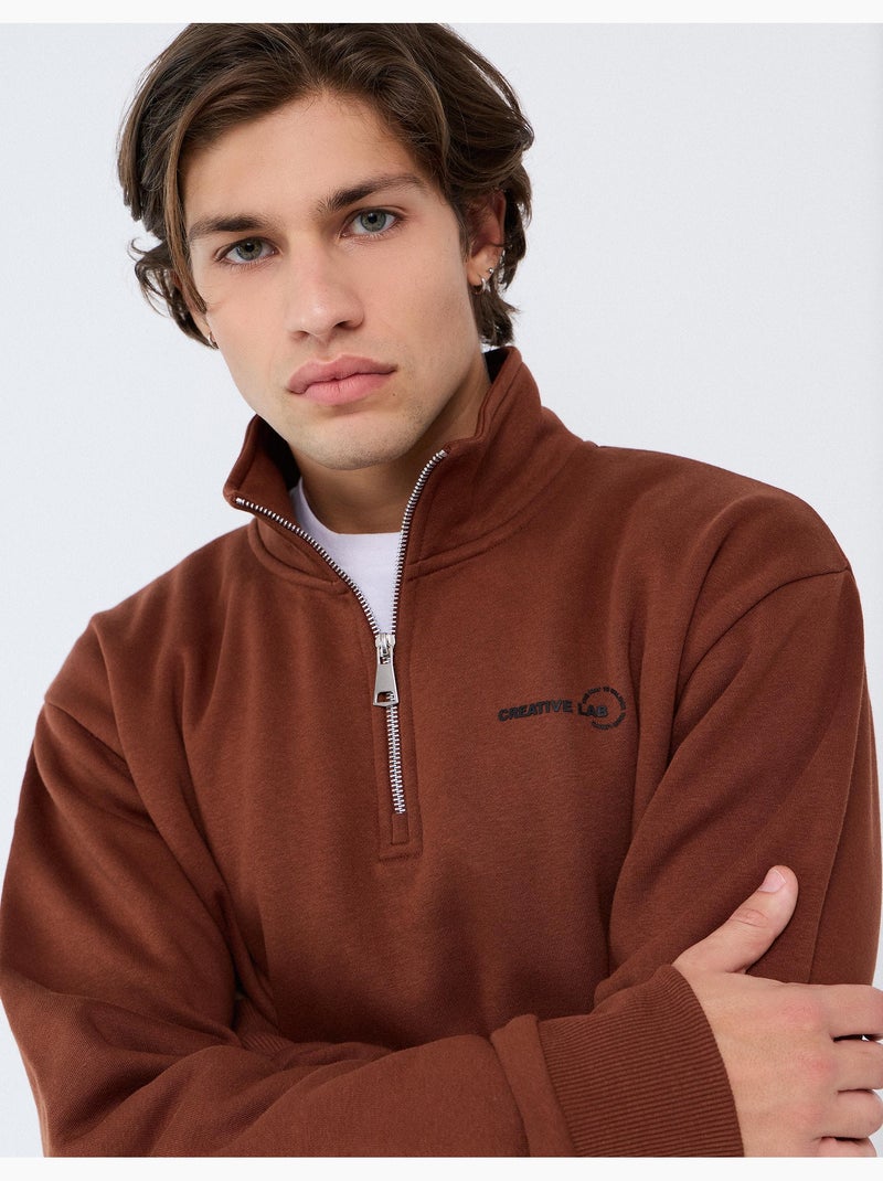 Pull avec col, mo fashion Marron - Kiabi