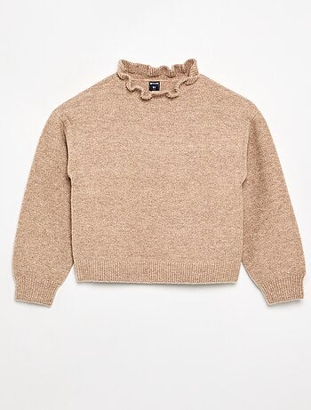 Pull avec col montant ondulé