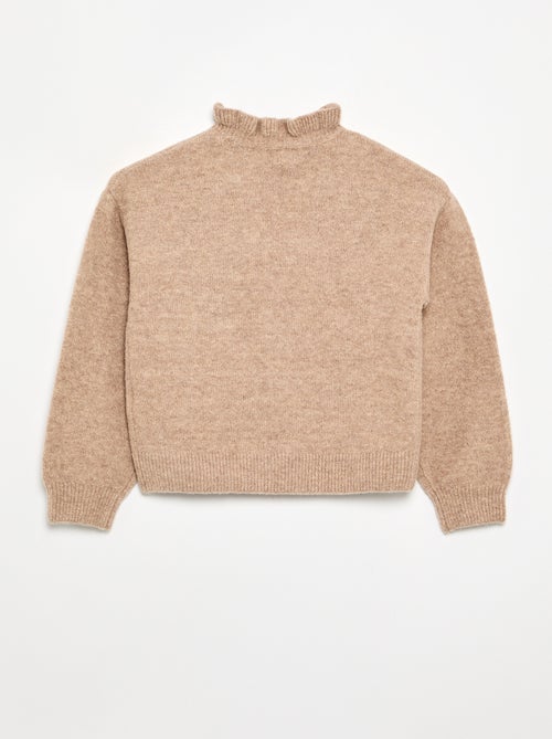 Pull avec col montant ondulé - Kiabi
