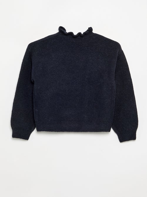 Pull avec col montant ondulé - Kiabi