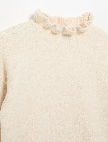 Pull avec col montant ondulé