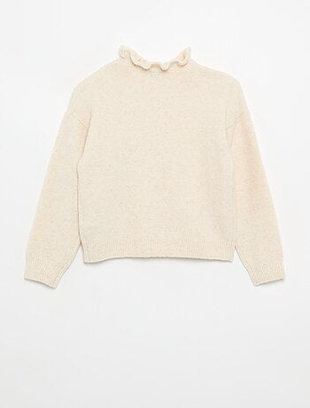 Pull avec col montant ondulé