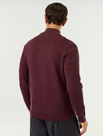 Pull avec col montant zippé