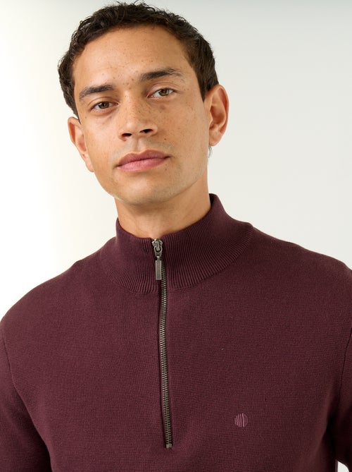 Pull avec col montant zippé - Kiabi Pull avec col montant zippé - Kiabi