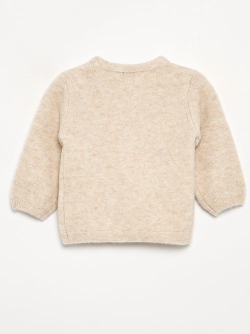 Pull avec grand nœud en dentelle - Kiabi