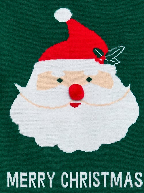 Pull avec imprimé 'Père Noël' à col rond - Kiabi