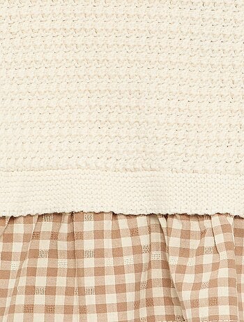 Pull avec manches en voile de coton
