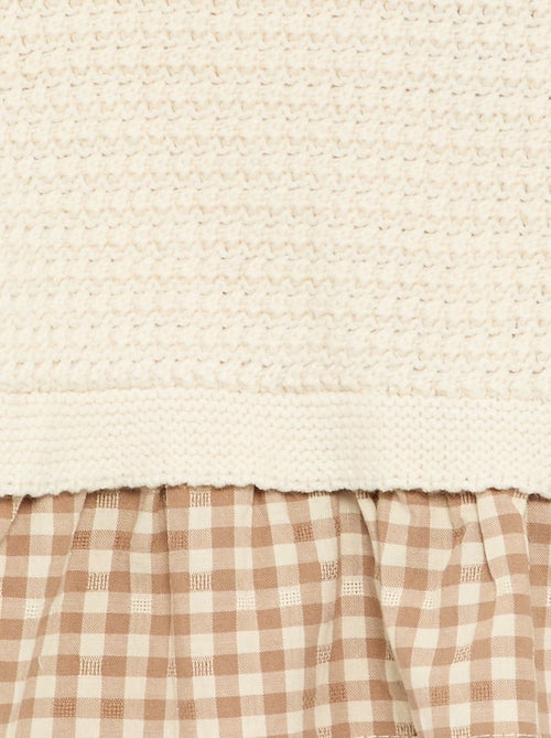 Pull avec manches en voile de coton - Kiabi Pull avec manches en voile de coton - Kiabi