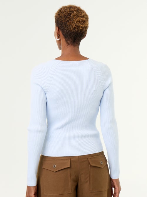 Pull avec manches raglan boutonnées - Kiabi Pull avec manches raglan boutonnées - Kiabi