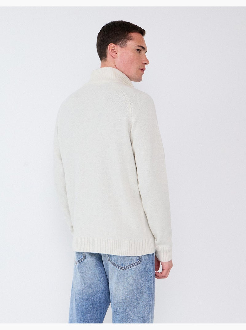 Pull avec mélange de laine, mo fashion Ecru - Kiabi