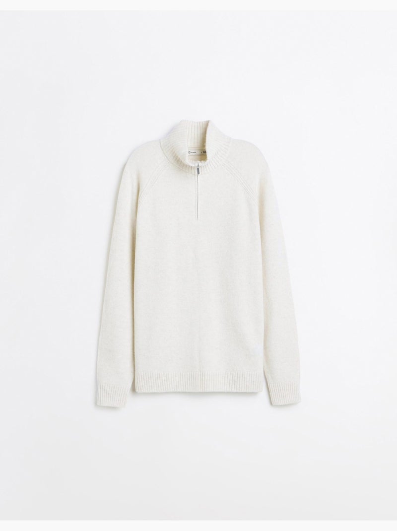 Pull avec mélange de laine, mo fashion Ecru - Kiabi