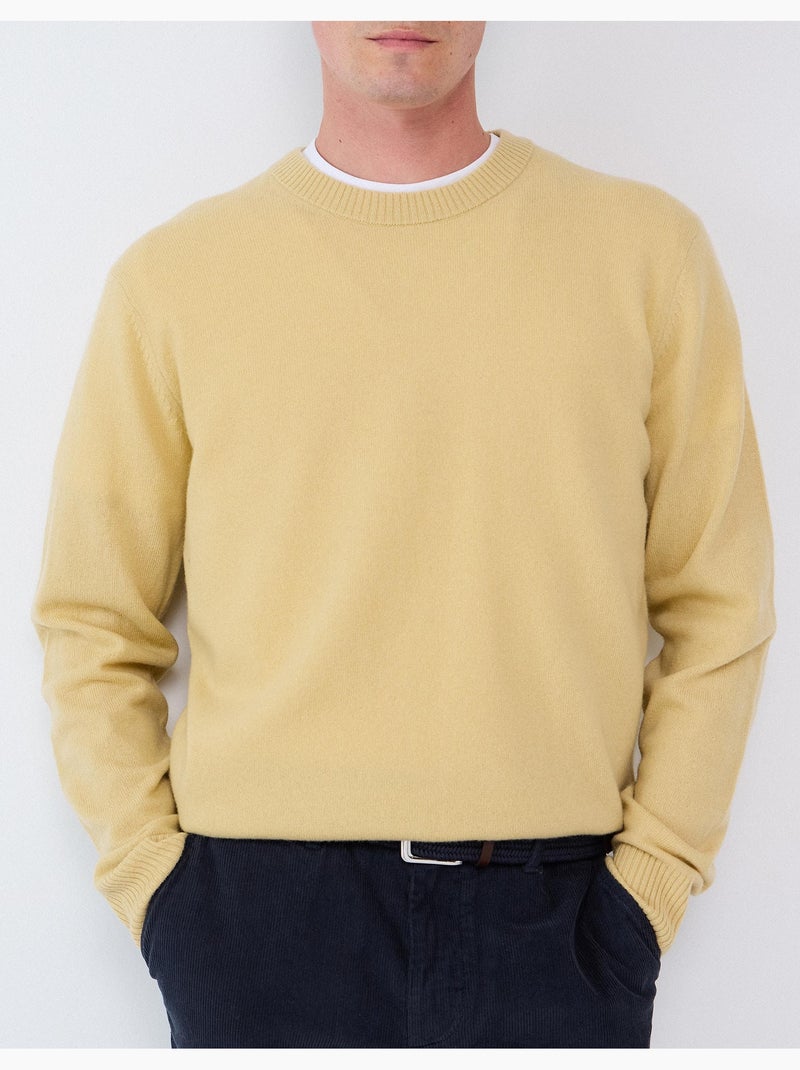 Pull avec mélange de laine, mo fashion Jaune - Kiabi