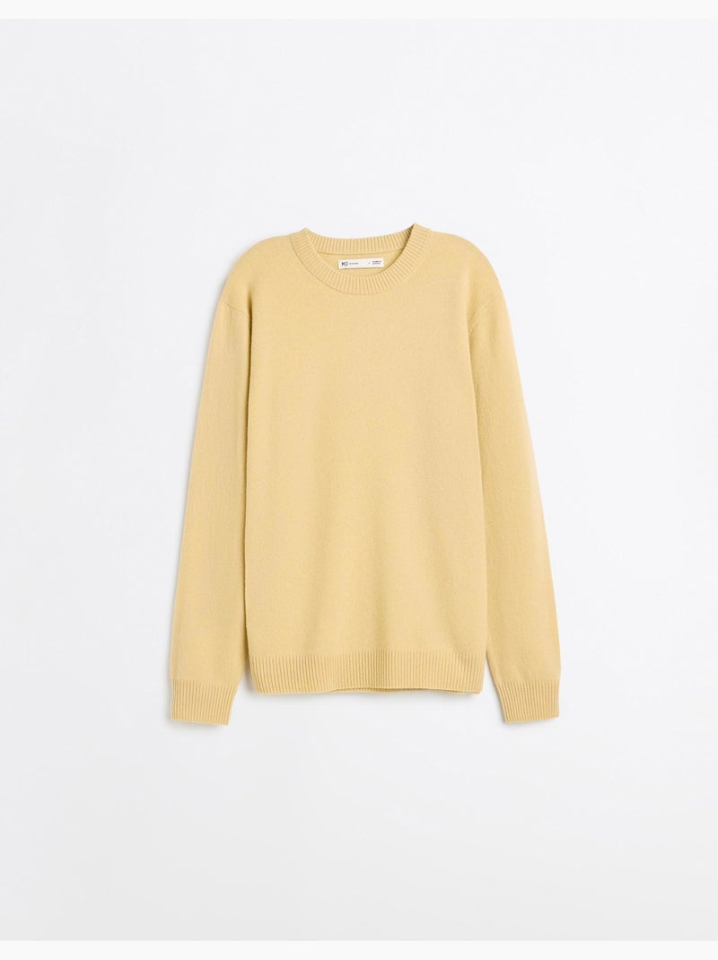 Pull avec mélange de laine, mo fashion Jaune - Kiabi