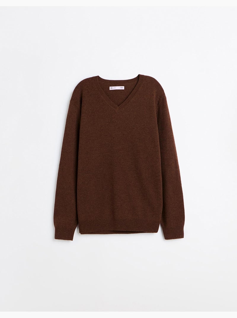 Pull avec mélange de laine, mo fashion Marron - Kiabi