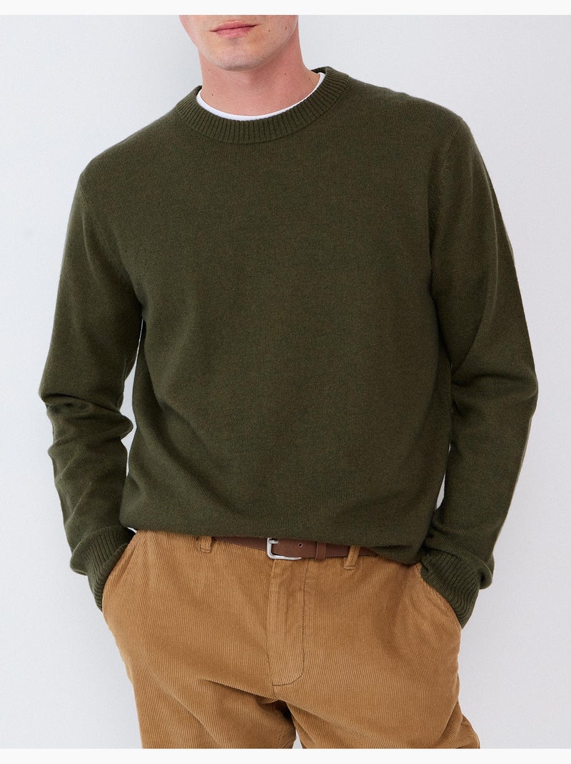 Pull avec mélange de laine, mo fashion Vert - Kiabi