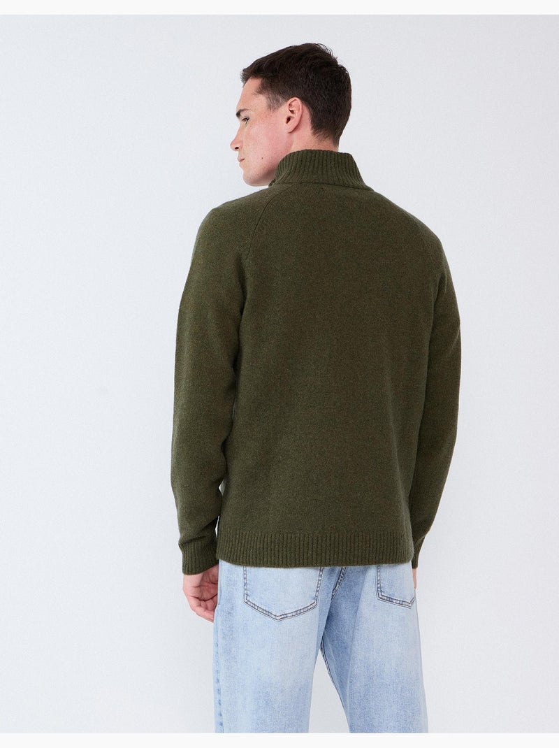 Pull avec mélange de laine, mo fashion Vert - Kiabi