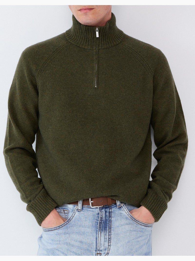 Pull avec mélange de laine, mo fashion Vert - Kiabi