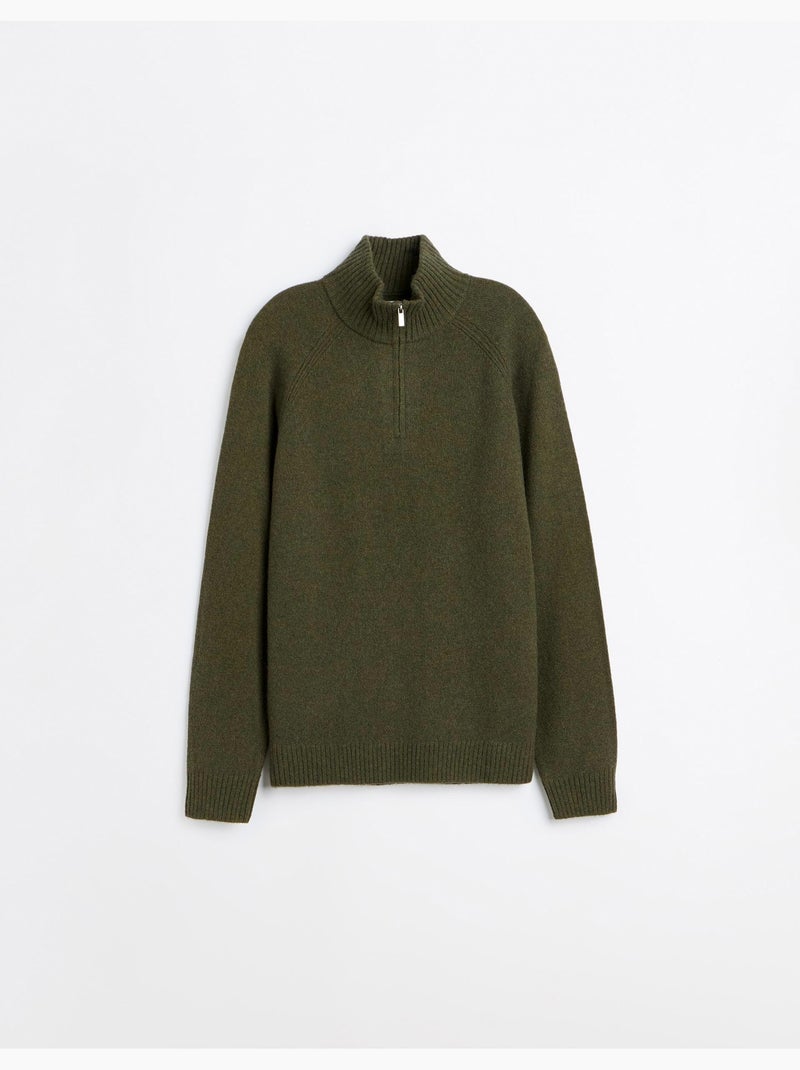 Pull avec mélange de laine, mo fashion Vert - Kiabi