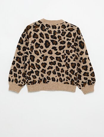 Pull avec motif léopard