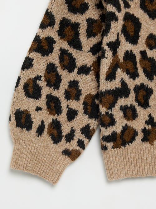 Pull avec motif léopard - Kiabi