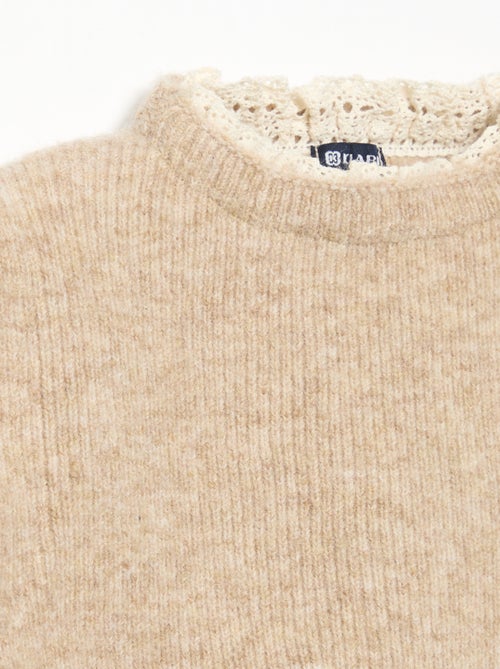 Pull avec nœuds et manches en voile de coton - Kiabi Pull avec nœuds et manches en voile de coton - Kiabi