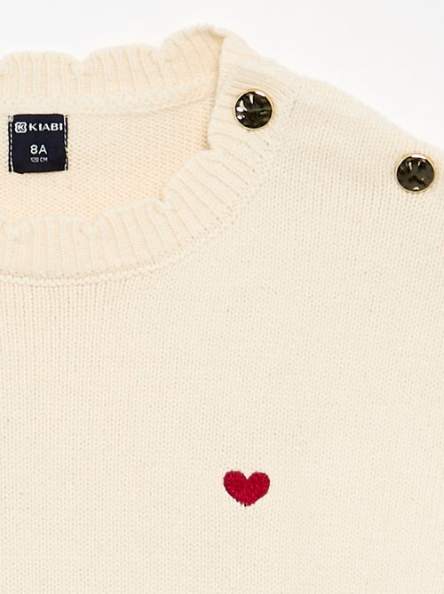 Pull avec ouverture boutonnée épaule - Kiabi
