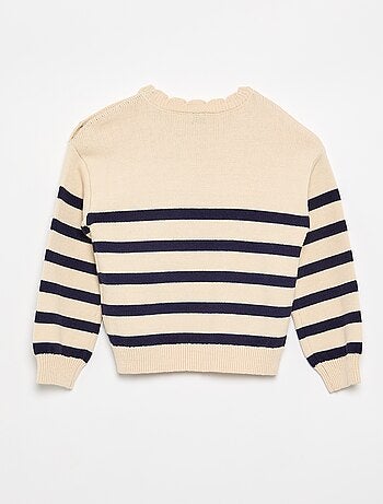 Pull avec ouverture boutonnée épaule