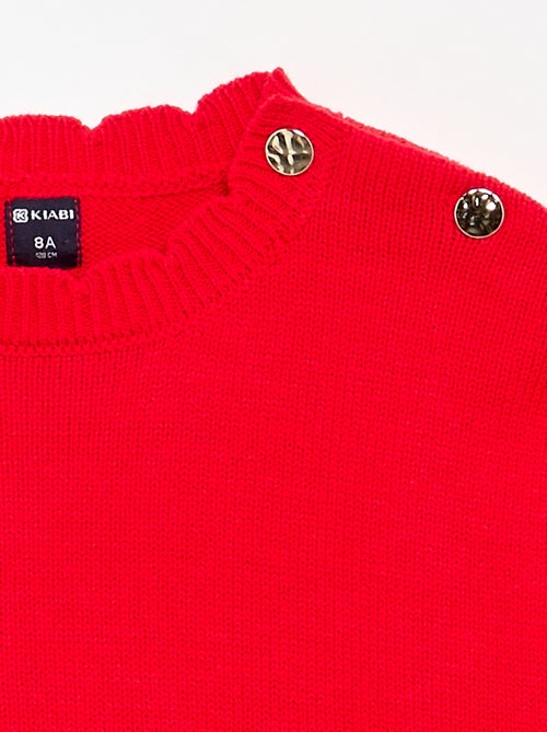 Pull avec ouverture boutonnée épaule - Kiabi