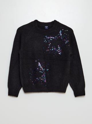 Pull avec sequins fantaisies