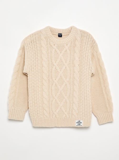 Pull avec torsades - Kiabi