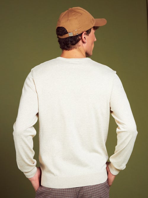 Pull basique en maille unie - Kiabi