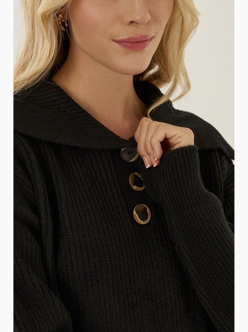 Pull boutonné à col châle - Kiabi Pull boutonné à col châle - Kiabi