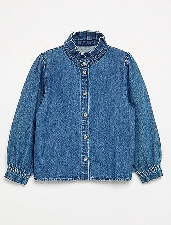 Pull brodé en maille pointelle
