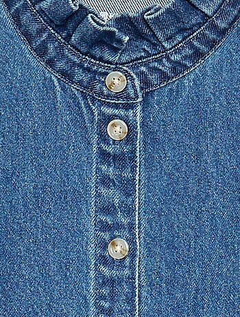 Pull brodé en maille pointelle
