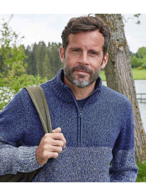 Pull Camionneur en Tricot Mouliné - ATLAS FOR MEN - Kiabi